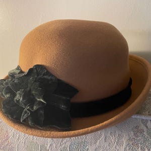 Amanda Smith Brown Fedora Hat Classic Design Amanda Smith Fedora Hat Wool Brown With Ribbon | eBay main image 3