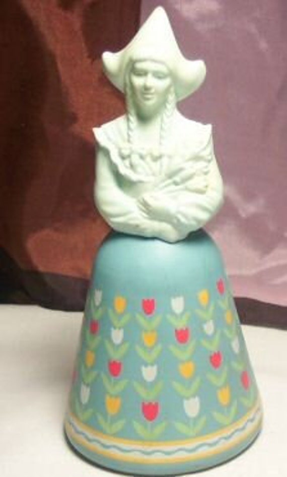 1970s Avon Dutch Maid Decanter, Belles of the World Series w/ Moonwind  Cologne