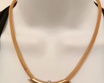 1980s Avon Woven Beauty Necklace, Vintage Jewelry, Costume Jewelry, Necklace for Her, Womens Jewelry