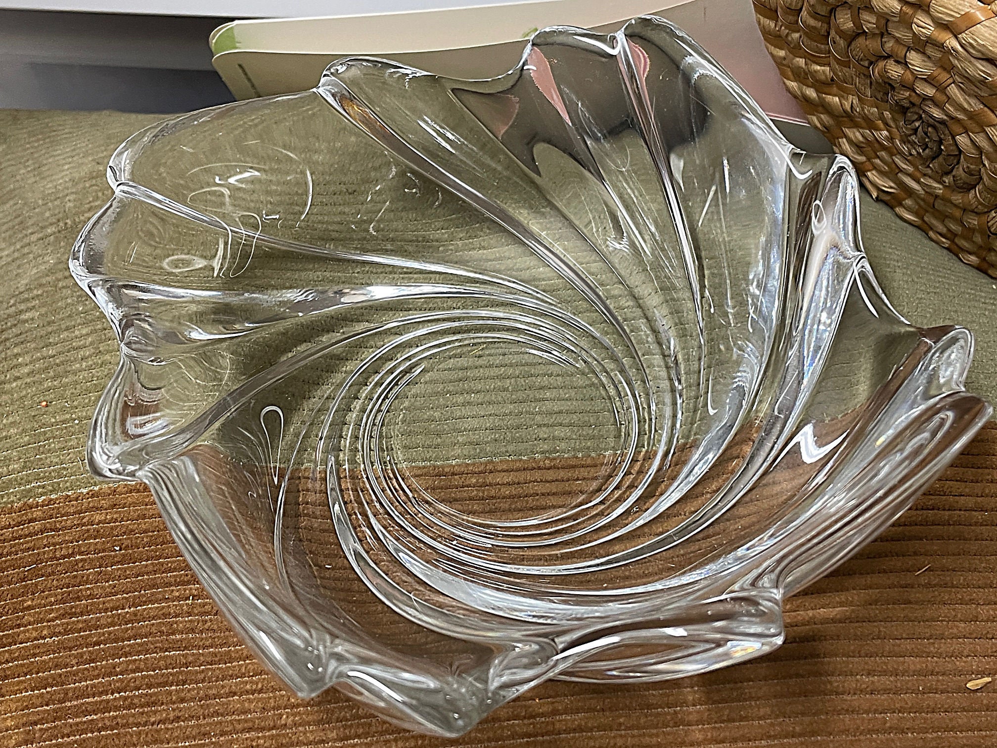 2504 Mikasa Original Walther-Glas Belle Epoque 7.5 Beautiful  RARE Mikasa Crystal Belle Epoque  Dish Rare display picture 1
