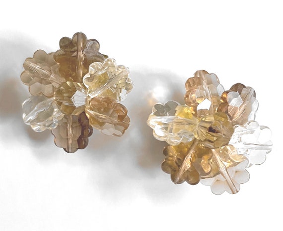 Boucles D'oreilles Clips Plastique Rouge Et Blanc - Réf. W350 - Occasion (état Comme Neuf)