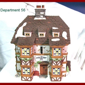 1995 Department 56 Sir John Falstaff Inn Christmas Figurine Porcelain