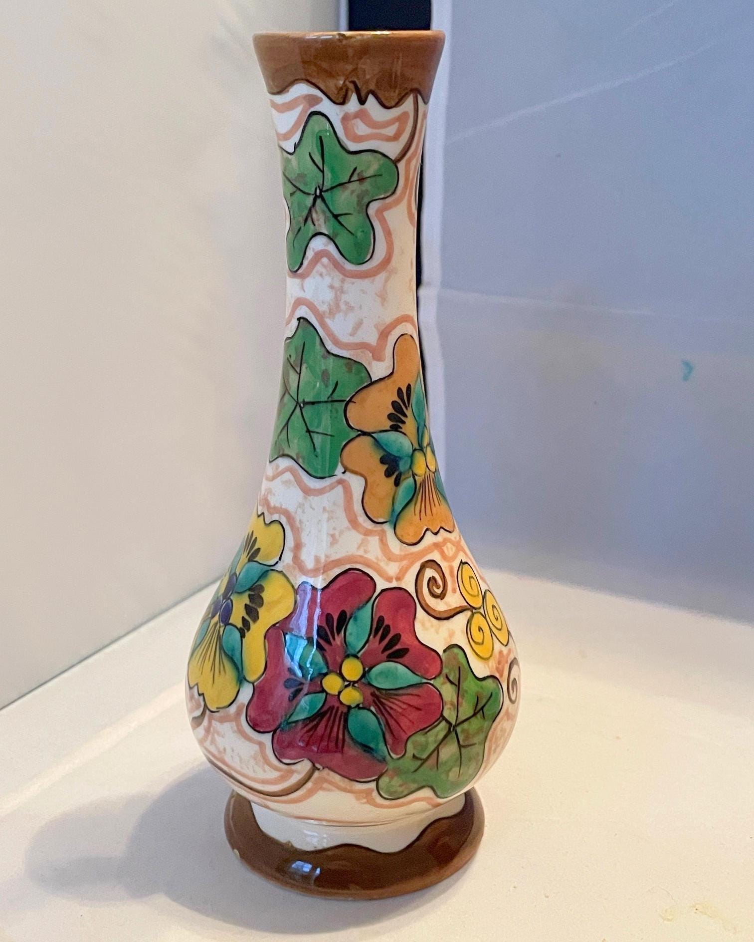 Vintage Royal Goedewaagen Gouda Holland Handpainted Vase and