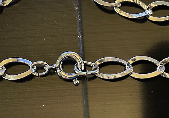 Vintage Sterling Links Bracelet Smooth and Textur… - image 2