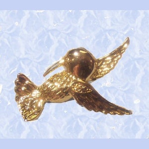 Vintage Hummingbird Pin Brooch Bird Jewelry, Gift for Her
