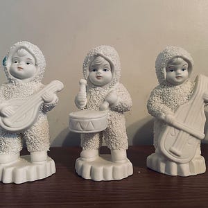 Set van 3 Department 56 Snow Babies-muzikantenbeeldjes