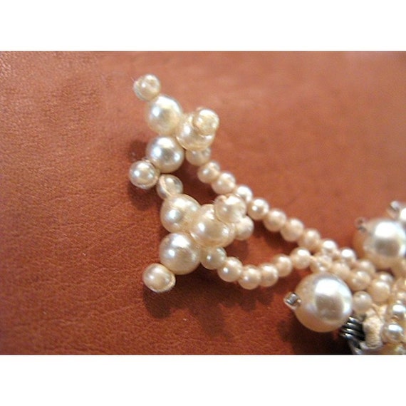 Hand Sewn Faux Pearl Collar Necklace - image 3