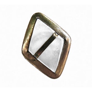 Antique Brass and Mother of Pearl Tie Clip