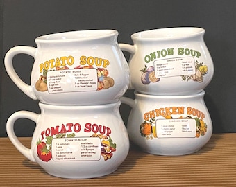 Soup Mugs with Recipes SOLD INDIVIDUALLY, Serving Ware, Dining Wares