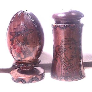 Salt Pepper Shakers, Wooden Salt Pepper, Made in France S&Ps, VIntage Housewares, Vintage Tableware, Home Wares, Dining Wares