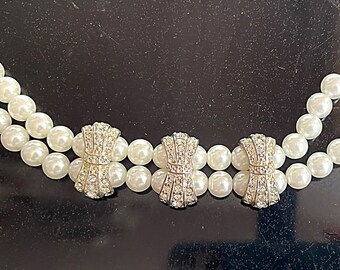 Vintage Glasperlen Strass Armband Hochzeit Schmuck
