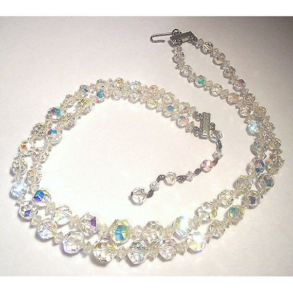 Crystal Aurora Borealis 2 Strand Necklace