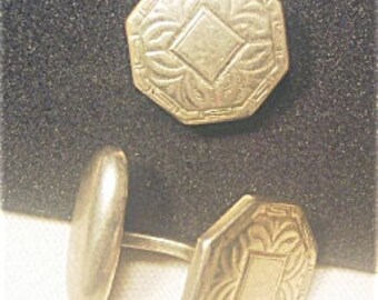 Antique Cuff Links, Cufflinks, Debossed Cuff Links, Embossed Cuff Links