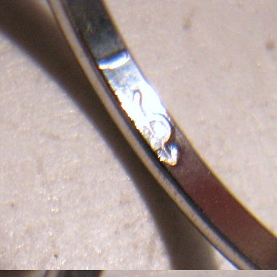 Vintage Signed Uncas Crystal Solitaire Ring Size 7 - image 4