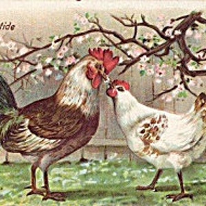 Cartolina pasquale antica in rilievo dei primi anni del 1900 stampata in Germania