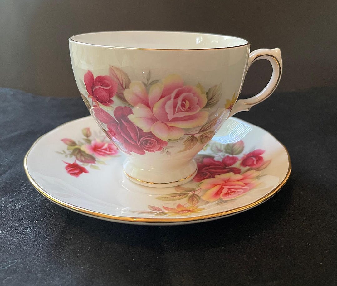Rose Ridgeway England Ridgeway Potteries England Queen Anne Rose Teacup and Saucer - Etsy