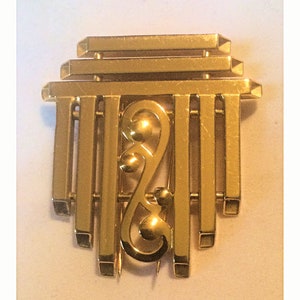 Clip de piel vintage, clip de piel geométrico, clip de piel de latón, clip de piel audaz, accesorios vintage