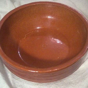 Antique 19th Century Redware Bowl Primitive