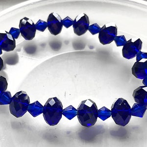 Blue Crystal Bead Bracelet Swarovski Beads