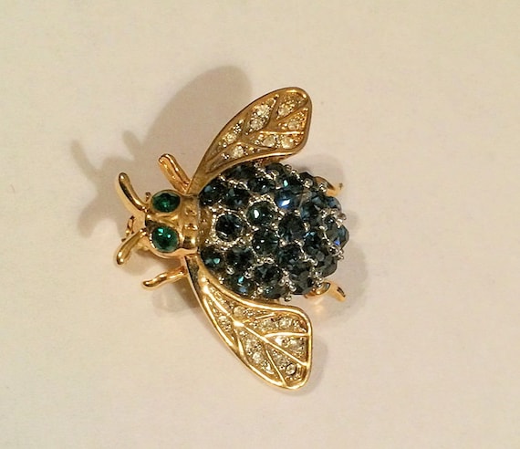Broche épingle Ancienne En Forme De Mouche - Plaqué Or Jaune - Charmant Accessoire Vintage