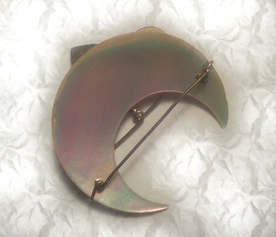 Abalone Shell Pin with Wired On Charms, Faith Hop… - image 2