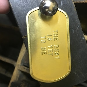 Custom Brass Key Tag - Made to Order. Inspired by Military Dog Tags.