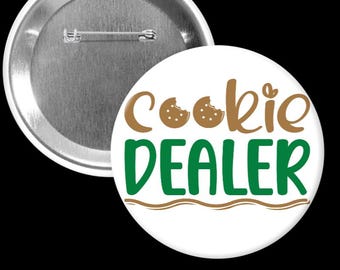 Cookie Dealer Button: Girl Scout Sales, 3-Inch Round