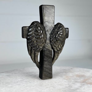 Golden Obsidian Cross Carving (1)