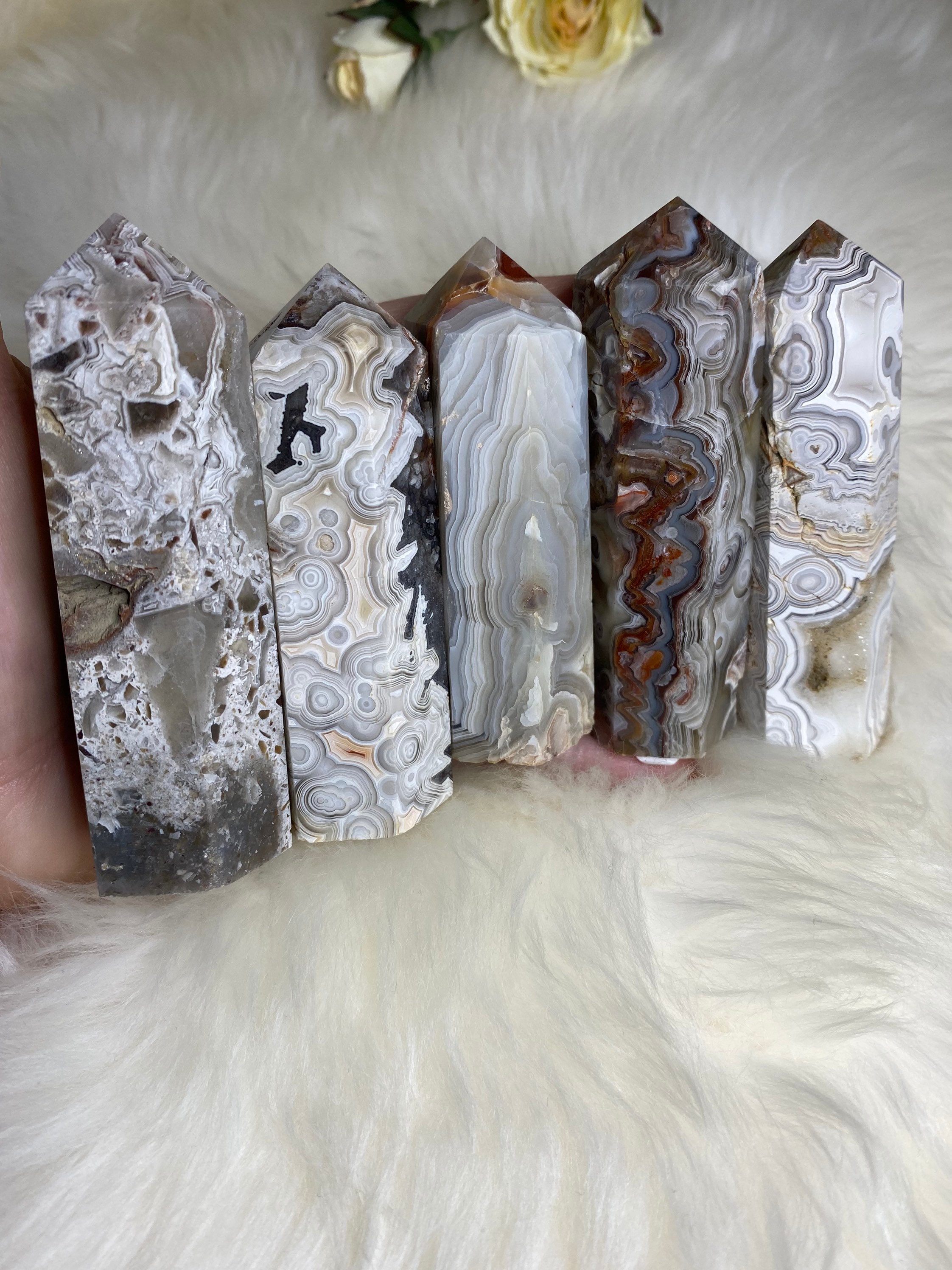 Crazy Lace Agate Points (medium) - Etsy