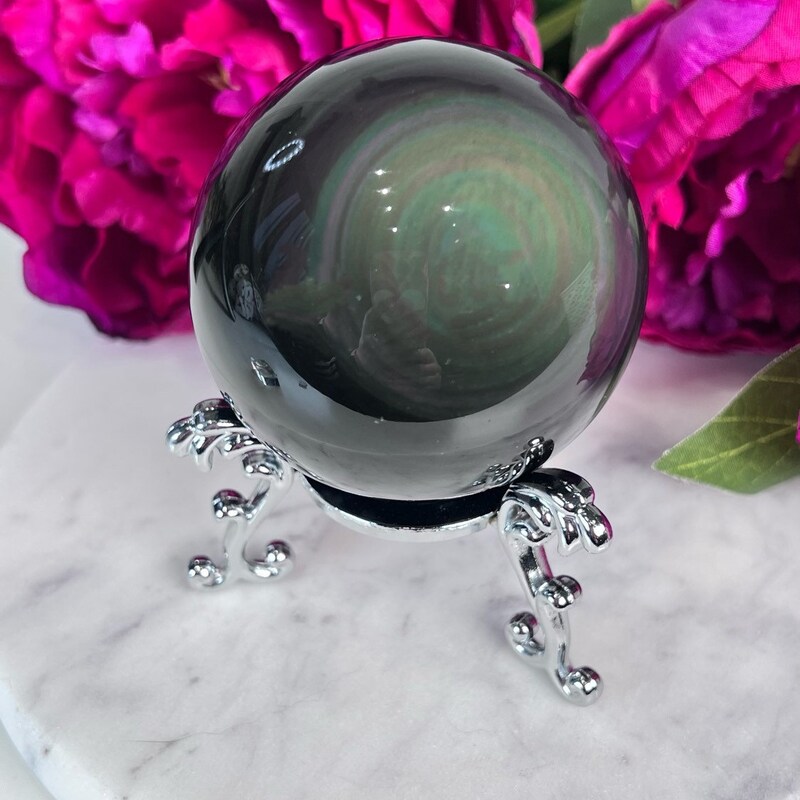 Obsidian Sphere - Etsy