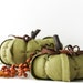 Pistachio Green Linen Fabric Pumpkins, Heirloom Pumpkins, Fall Decorations, Fall Farmhouse Decor, Fall Centerpiece, Thanksgiving Tablescape 