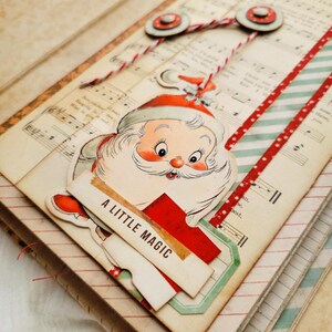 Utskrivbara urklipp med vintagemotiv av tomten och älvor för skräpdagböcker | Peppermint Pals™ Vol. 1 bild 4