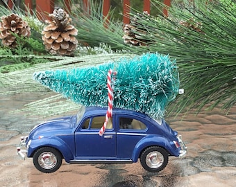 VW Christmas~Volkswagen Christmas~VW Gifts~Vintage Volkswagen Christmas~Nostalgic Christmas~Nostalgic Gift~Blue VW~Blue Volkswagen Beetle