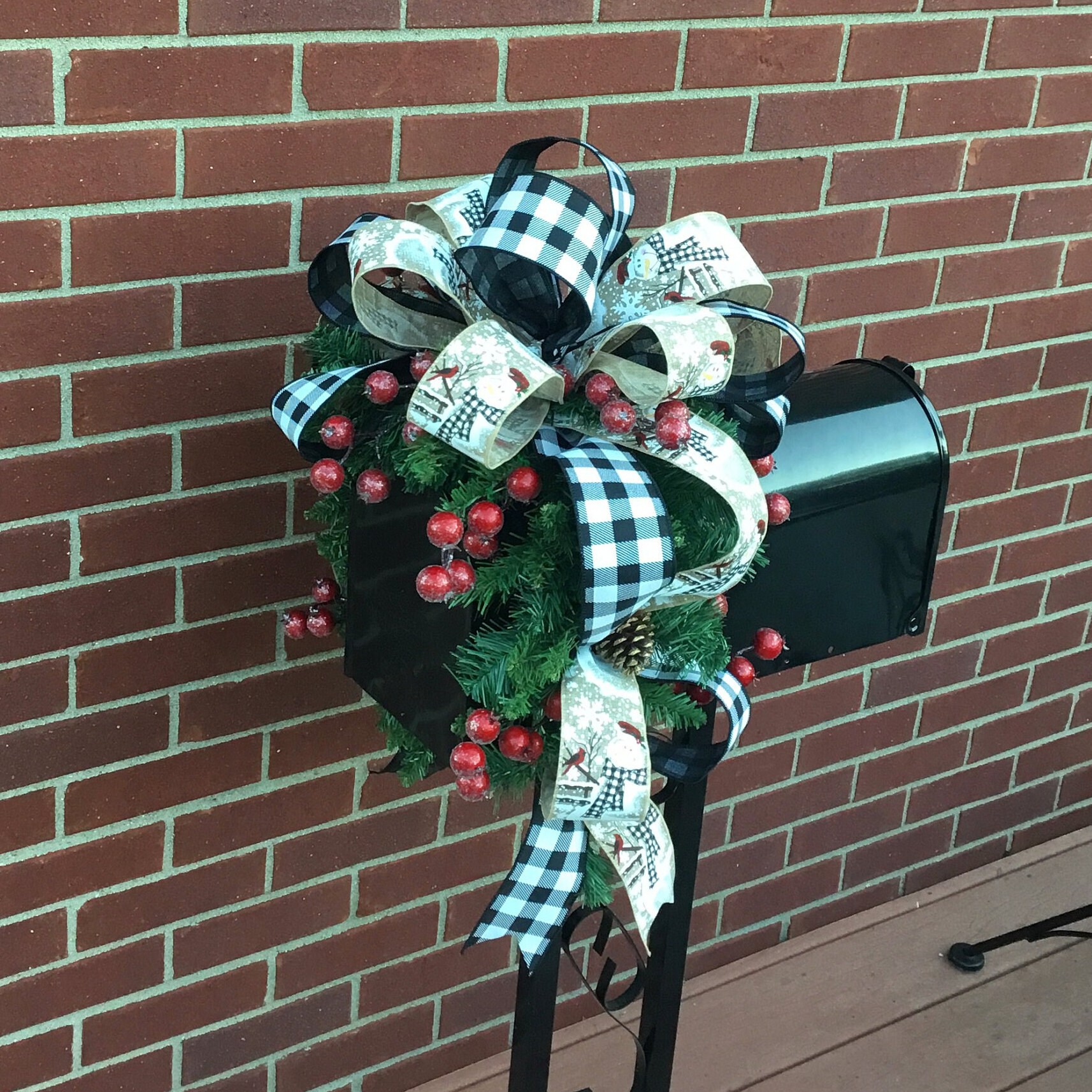 Farmhouse Snowman Decor~mailbox Decoration~christmas Mailbox Topper