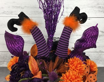 Halloween Centerpiece~Halloween Centerpiece for Table~Witch Centerpiece~Halloween Arrangement~Whimsical Halloween~Gothic Centerpiece~Goth