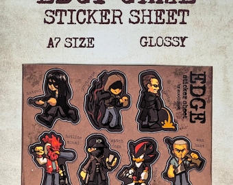 Pegatinas de Edgy Games // Postal, Hatred, Manhunt, Prototype, Hotline Miami, Watch Dogs, Shadow the Hedgehog // Juegos violentos y controvertidos