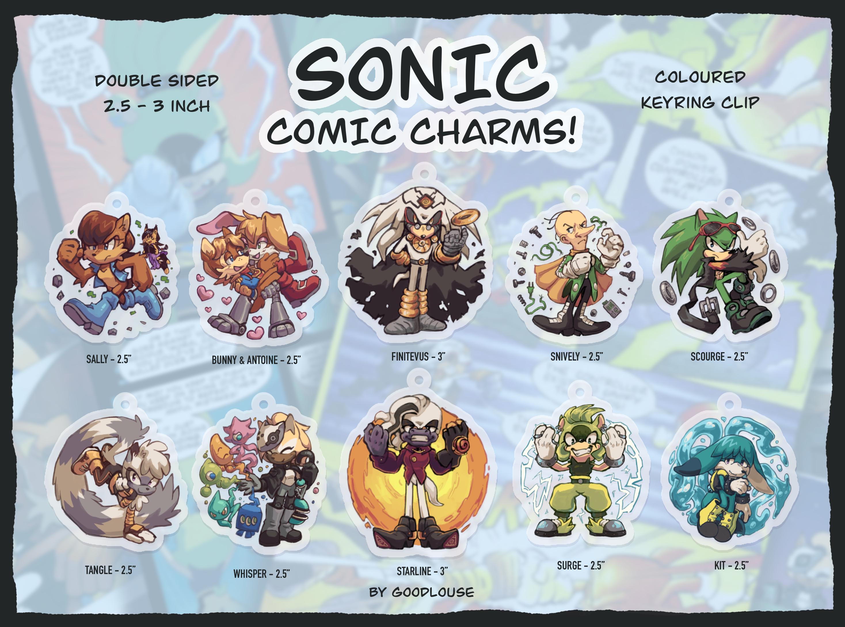PREORDER Idw/archie Sonic Charms | Sally, Scourge, Tangle, Whisper ...