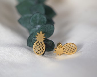 AoedeJ - Set di orecchini a perno placcati oro 14