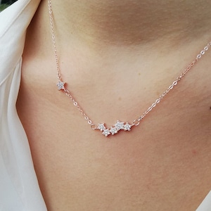 Laure star necklace 925 silver rose gold plated crystals women&#39;s jewelry stars zircon modern minimalist trendy gift original star