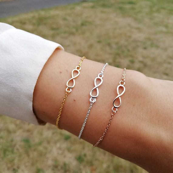 Mixed Metal Diamante Infinity Bracelet Pack - Lovisa