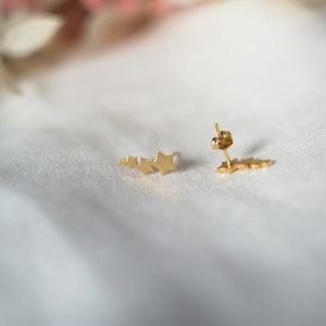 Etoile earrings gold or silver plated stars rising chips magic gift modern women's jewelry original trend image 5