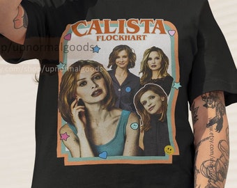 film posters 80s Calista Flockhart Shirt Cute Actress Funny Actor Tee Retro Vintage 70s 80s Poster Style T-Shirt 393