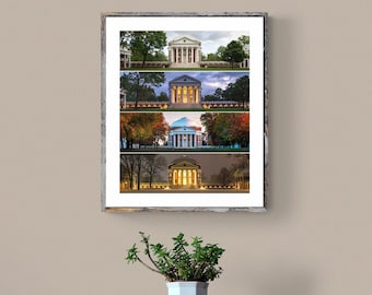 UVA Four Seasons Rotunda Photo Print by Hoowithaview