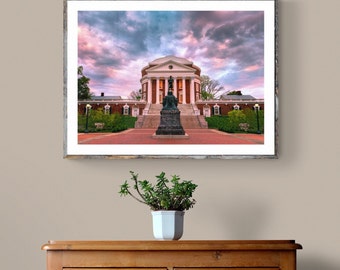 UVA Rotunda Spring Sunset Photo Print by Hoowithaview