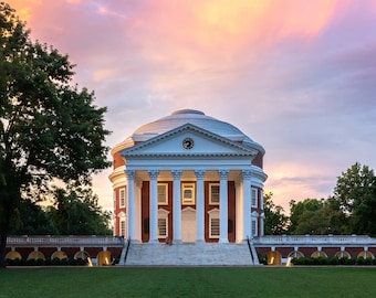 UVA Rotunda Sunset Photo Print by Hoowithaview