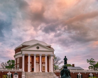 UVA Rotunda Spring Sunset Photo Print by Hoowithaview