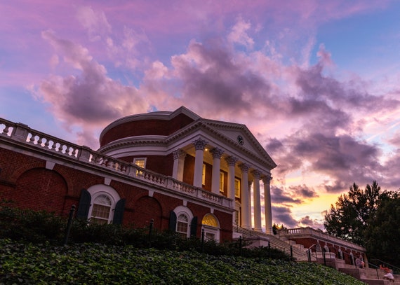 Darden Grad Gift 5x7 Matted Photo UVA Christmas Gift UVA Darden School of Business Sunset Picture University of Virginia Print