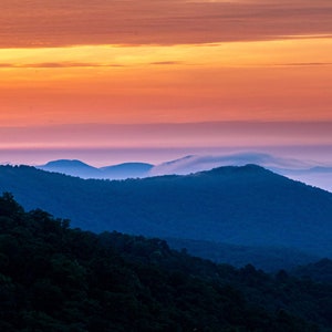 Smokey Mountains Blue Ridge Parkway Sunrise Photo Print by Hoowithaview