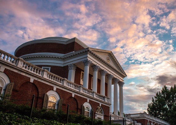 Darden Grad Gift 5x7 Matted Photo UVA Christmas Gift UVA Darden School of Business Sunset Picture University of Virginia Print