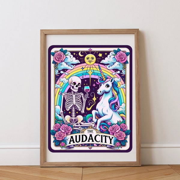 The Audacity - Cute Tarot Card Inspired PNG | Digital Download | Birthday Gift | Feminist Clipart | Girly Graphics